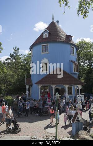 3. Juli 2017 – Naantali, Suomi Finnland – Moominworld ist der Moomin-Themenpark speziell für Kinder, basierend auf den Moomin-Büchern von Tove Jansson. Moominworld ist auch die perfekte Kombination aus Tove Janssons Saga und authentischer Natur der Inselgruppe. 3. Juli 2017 in Naantali, Finnland. (Newspix24/Matti Matikainen) – NUR REDAKTIONELLE VERWENDUNG (Kreditbild: © Matti Matikainen via ZUMA Wire) Stockfoto