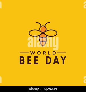 Weltbienentag Vektor Design Vorlage Illustration Stock Illustration Stock Vektor