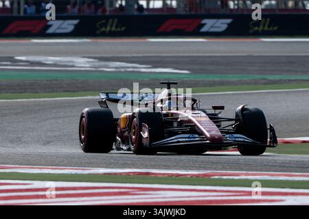 Dino Beganovic (Scuderia Ferrari HP, Schweden, #14) im SF-25, BAH, Formel 1 Weltmeisterschaft, Gulf Air Grand Prix von Bahrain, Bahrain International Circuit, Freies Training, Saison 2025, 11.04.2025 Foto: Eibner-Pressefoto/Michael Memmler Stockfoto