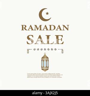 Werbevorlage für Ramadan-Werbebanner Stock Vektor