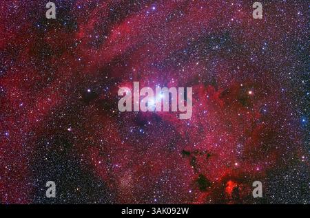 Emissionsnebel NGC 2264, optisches Bild Stockfoto