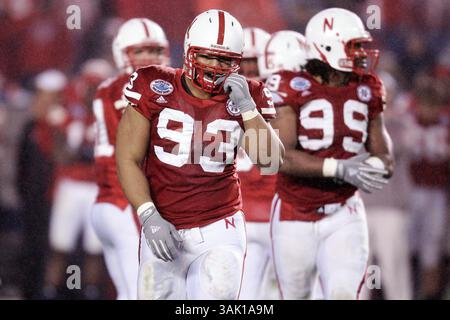 30. Dezember 2009 - Hollywood, Kalifornien, USA - Nebraska Cornhusker Ndamukong Suh in Between Plays (Bild: © Jerod Harris/ZUMApress.com) Stockfoto