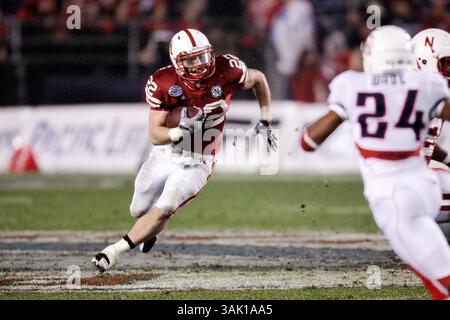 30. Dezember 2009 - Hollywood, Kalifornien, USA - Nebraska Runningback Rex Burkhead in Aktion (Bild: © Jerod Harris/ZUMApress.com) Stockfoto