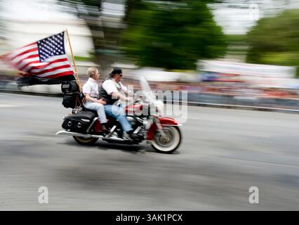 24. Mai 2009 - Washington, District of Columbia, USA - Fahrer, die am 24. Mai 2009 an der Memorial Day Motorcycle Remember Ride in Washington D.C. teilnehmen. (Foto: © Pete Marovich/ZUMA Press) Stockfoto