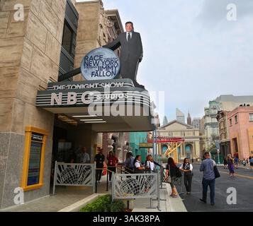April 2017 - Orlando, Florida, USA - SCOTT KEELER | Times. Tonight Show Moderator Jimmy Fallons neues Ride Race through New York mit Jimmy Fallon in der Hauptrolle wird am Donnerstag, 6. April, in den Universal Studios in Orlando eröffnet. (Bild: © Scott Keeler/Tampa Bay Times via ZUMA Wire) Stockfoto