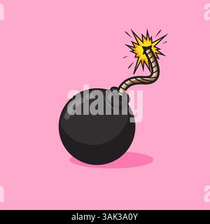 Bombe Cartoon Design Vektor Illustration Stock Vektor