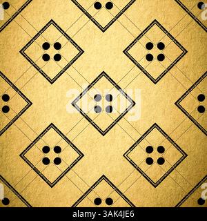 Abstrakter nahtloser Musterhintergrund in Gelbbeige. Alte Papierstruktur mit Grunge-Effekt Stockfoto