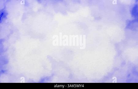Hand gemalt Aquarell Himmel und Wolken abstrakt Aquarell Hintergrund Stock Vektor