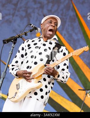 Mai 2017: New Orleans, Lousiana, USA S - BUDDY GUY beim New Orleans Jazz & Heritage Festival in New Orleans, Louisiana (Bild: © Daniel DeSlover via ZUMA Wire) Stockfoto