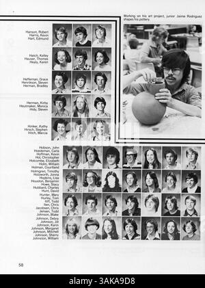 Windigo '78, das offizielle Jahrbuch der Edina West High, dokumentiert Schüler, Lehrer, Vereine, Leichtathletik, und Ereignisse, die das akademische Jahr 1977-1978 kennzeichneten. Stockfoto