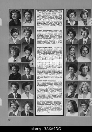 Windigo '78 von der Edina West High dokumentiert die Ereignisse, Studenten, Lehrkräfte, Sport und Schultraditionen des Schuljahres 1977-1978. Stockfoto