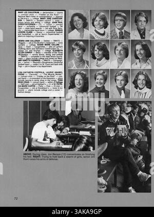 Windigo '78 ist das Jahrbuch 1978 der Edina West High School, das die Schüler, Lehrkräfte, Sportmannschaften, Clubs, und Ereignisse, die das Schuljahr 1977-1978 geprägt haben. Stockfoto