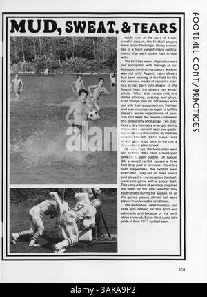 Windigo '78 ist das Jahrbuch der Edina West High School, das Fotos und Details des akademischen Jahres 1977-1978 enthält, einschließlich des Studentenlebens, der Leichtathletik und der Höhepunkte der Fakultät. Stockfoto