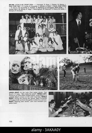 Das Jahrbuch der Edina West High, Windigo '78, 1978, enthält Highlights des Schuljahres mit Porträts von Schülern, Lehrkräften, Vereinen und Sportmannschaften aus den Jahren 1977 bis 1978. Stockfoto