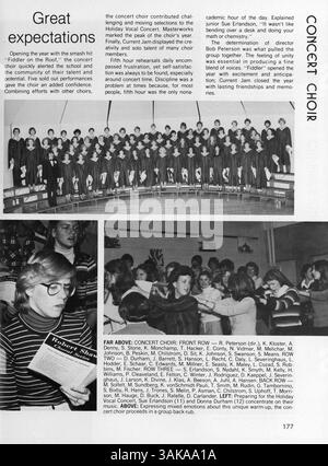 Windigo '78 von der Edina West High School erinnert an die Studenten, Lehrkräfte, Leichtathletik und Schulveranstaltungen des akademischen Jahres 1977-1978. Stockfoto