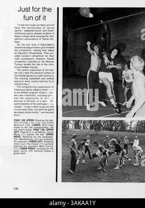 Windigo '78, das Jahrbuch 1978 der Edina West High School, zeigt das Schülerleben, die Lehrkräfte, die Leichtathletik und die Ereignisse, die das akademische Jahr 1977-1978 prägten. Stockfoto
