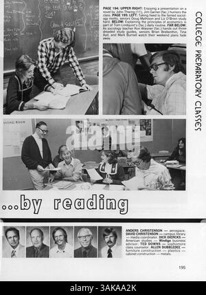 Windigo '78, das Jahrbuch der Edina West High, fasst akademische, sportliche und außerschulische Höhepunkte des Schuljahres 1977-1978 zusammen und dokumentiert das Leben und die Leistungen der Schüler. Stockfoto