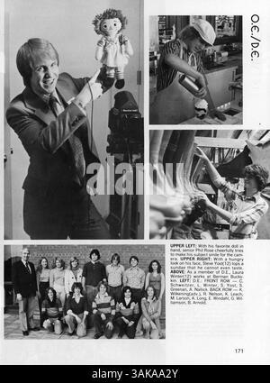 Windigo '78, das Jahrbuch der Edina West High, dokumentiert die Studenten, Lehrkräfte, Sportmannschaften, Clubs, und Veranstaltungen aus dem akademischen Jahr 1977-1978. Stockfoto