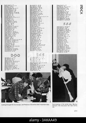 Das Jahrbuch „Windigo 78“ von der Edina West High School erfasst Ereignisse, Sport, Schülerleben und Bildungsleistungen während des Schuljahres 1977-1978. Stockfoto