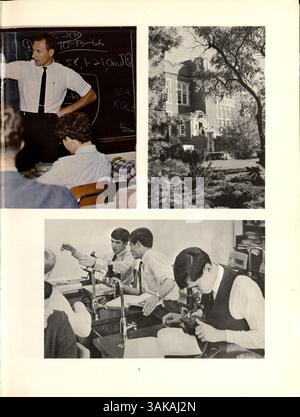Diese Ausgabe 1967 des „Call O' Pan“ Jahrbuchs der Blake High School dokumentiert die wichtigsten Momente des Schuljahres 1966-1967, einschließlich Schüleraktivitäten, Beiträge an Lehrkräfte, Leichtathletik und gesellschaftliche Veranstaltungen. Stockfoto