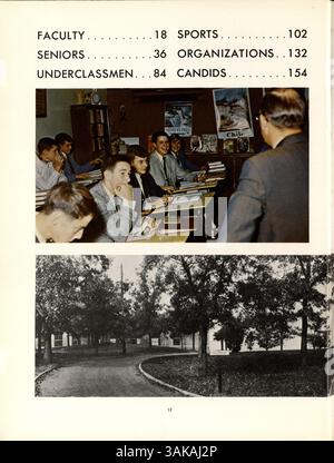 In dieser Ausgabe 1967 des Blake High School „Call O' Pan“ Jahrbuchs werden das Schülerleben, die Leichtathletik, die Beiträge der Lehrkräfte und die gesellschaftlichen Veranstaltungen des Schuljahres 1966-1967 vorgestellt. Stockfoto