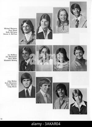 In diesem Jahrbuch wird das wesentliche des Schuljahres 1972-1973 der Park Center High festgehalten und die Höhepunkte des Schülerlebens, der Akademiker und des Sports vorgestellt. Stockfoto