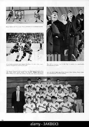 Die Ausgabe 1966 des Jahrbuchs der Richfield High School enthält Fotografien und Beschreibungen des Schülerlebens, akademischer Leistungen, sportlicher Teams, Clubs und Schulveranstaltungen für das Schuljahr 1965-1966. In diesem Band fehlen die Seiten 29 und 30. Stockfoto