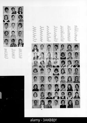 Die Ausgabe 1966 des Washburn Yearbook mit dem Titel Wahian reflektiert die akademischen und außerschulischen Aktivitäten an der Washburn High School und dokumentiert die Ereignisse und Errungenschaften von Schülern, Lehrern, Vereinen und Sportmannschaften im Schuljahr 1965-1966. Stockfoto