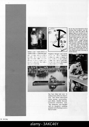 Das Jahrbuch 1988 der St. Louis Park High School dokumentiert die sportlichen Leistungen des Jahres, Vereine, Lehrkräfte und Schülerschaft und bietet einen Einblick in die lebendige Kultur und die Veranstaltungen des Schuljahres 1987-1988. Stockfoto