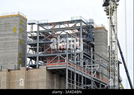 Baustelle des South Clyde Energy Centre an Energy from Waste Facility (EFW), Bogmoor Road, Glasgow, Schottland, Vereinigtes Königreich, Europa Stockfoto