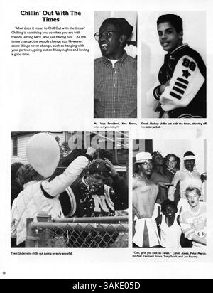 Das Polaris-Jahrbuch 1988 von der North High dokumentiert die Schüler, Lehrer, Sportmannschaften, Vereine und wichtige Ereignisse aus dem Schuljahr 1987-1988. Stockfoto