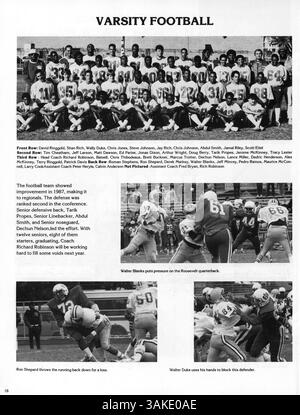 Das Polaris-Jahrbuch 1988 von der North High dokumentiert das Leben von Schülern, Lehrkräften, Leichtathletik, Clubs und Schulveranstaltungen aus dem Schuljahr 1987-1988. Stockfoto