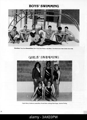 Das Polaris Jahrbuch 1988 der North High School dokumentiert das Leben von Studenten und Lehrkräften, Leichtathletik, Clubs und Großveranstaltungen während des Schuljahres 1987-1988. Stockfoto