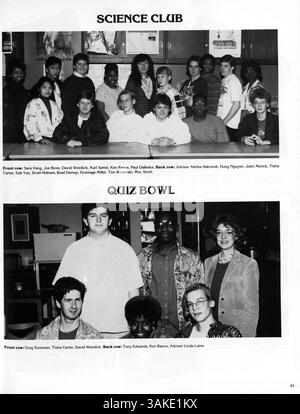 Das Polaris Jahrbuch 1988 der North High School dokumentiert das Leben von Schülern, Lehrern, Vereinen und sportlichen Veranstaltungen aus dem Schuljahr 1987-1988. Stockfoto