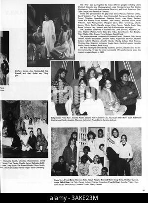 Das Polaris Jahrbuch 1988 der North High School enthält Fotos und Geschichten von Schülern, Lehrern, Sportveranstaltungen, Clubs und Aktivitäten aus dem Jahr 1987-1988. Stockfoto