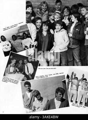 Diese Ausgabe des Jahrbuchs „Polaris 1986“ der North High School zeigt die Leistungen, Aktivitäten und Veranstaltungen von Schülern und Lehrkräften während des Schuljahres 1985-1986. Stockfoto