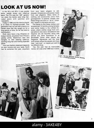 Die Ausgabe 1986 des Jahrbuchs „Polaris“ der North High School zeigt Highlights aus dem akademischen Jahr 1985-1986, darunter Schülerleistungen, Sportveranstaltungen und außerschulische Clubs. Stockfoto