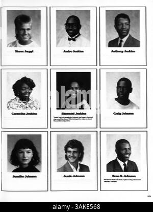 Das Polaris Jahrbuch 1988 der North High School dokumentiert das akademische und außerschulische Leben von Schülern, Lehrkräften und Leichtathletik während des Schuljahres 1987-1988. Stockfoto