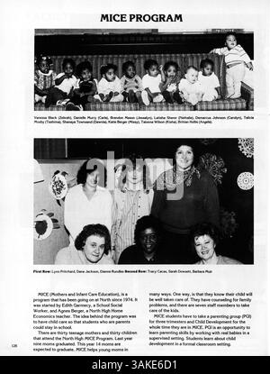 Das Polaris Jahrbuch 1988 der North High School erfasst die Beiträge von Schülern, Clubs, Leichtathletik und Lehrkräften, die das Schuljahr 1987-1988 prägten. Stockfoto