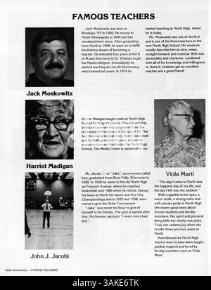 Das Polaris Jahrbuch 1988 der North High School dokumentiert die Aktivitäten der Schüler, die Beteiligung der Lehrkräfte, den Sport und die Clubs während des Schuljahres 1987-1988. Stockfoto