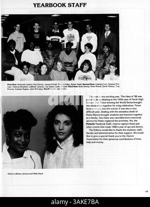 Das Polaris-Jahrbuch 1988 der North High School zeigt Highlights aus dem Schuljahr 1987-1988. Stockfoto