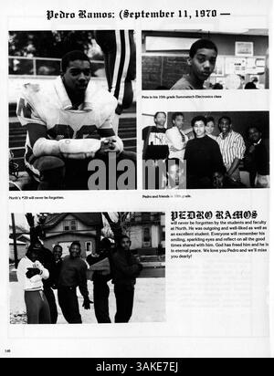 Das Polaris Jahrbuch 1988 der North High School dokumentiert das Leben der Schüler, die Lehrkräfte, die Vereine, die Leichtathletik und wichtige Ereignisse des akademischen Jahres 1987-1988. Stockfoto