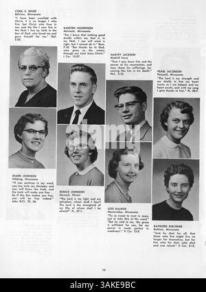 Das Jahrbuch des Lutherischen Bibelinstituts 1957, The Reflector, erfasst die wichtigsten Momente, Schüler und Ereignisse des Schuljahres 1956-1957. Stockfoto