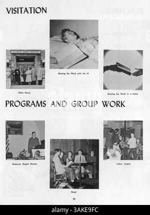 Das Jahrbuch des Lutherischen Bibelinstituts 1957, The Reflector, dokumentiert die Schüler, Lehrer und Schlüsselereignisse aus dem Schuljahr 1956-1957. Stockfoto