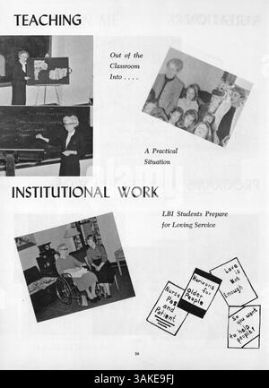 Die Ausgabe 1957 des Reflector Jahrbuchs des Lutheran Bible Institute zeigt Studentenporträts, Lehrkräfte und dokumentiert die Ereignisse des Schuljahres. Stockfoto