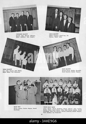 Das Jahrbuch des Lutherischen Bibelinstituts, The Reflector 1957, dokumentiert die Ereignisse, Studenten und Lehrkräfte des Schuljahres 1956-1957. Stockfoto