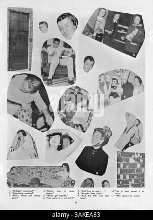 Das Jahrbuch des Lutherischen Bibelinstituts 1957, The Reflector, zeigt die Studenten, Lehrkräfte und Schlüsselveranstaltungen des akademischen Jahres 1956-1957 und hebt ihre Beteiligung am Schulleben und Aktivitäten hervor. Stockfoto