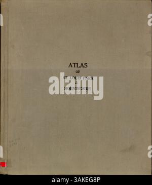 Der Atlas von St. Louis Park and Morningside, wie von der Hennepin County Library dokumentiert, enthält Karten, die den Besitz von Eigentum, Streckenabschnitten, Eisenbahnstrecken und Erweiterungen beschreiben, mit einer Basiskarte aus dem Jahr 1951. Stockfoto