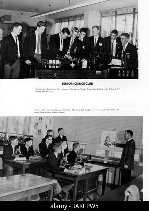 Das Breck Yearbook 1961 gibt einen detaillierten Überblick über die akademischen und außerschulischen Höhepunkte des Schuljahres 1960-1961. Stockfoto