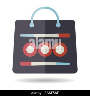 Symbol für den Vektor der Sushi-Lieferung. Tasche für Sushi Lieferung. Graph Symbol für das Kochen Website und Apps Design, Logo, App, UI Stock Vektor